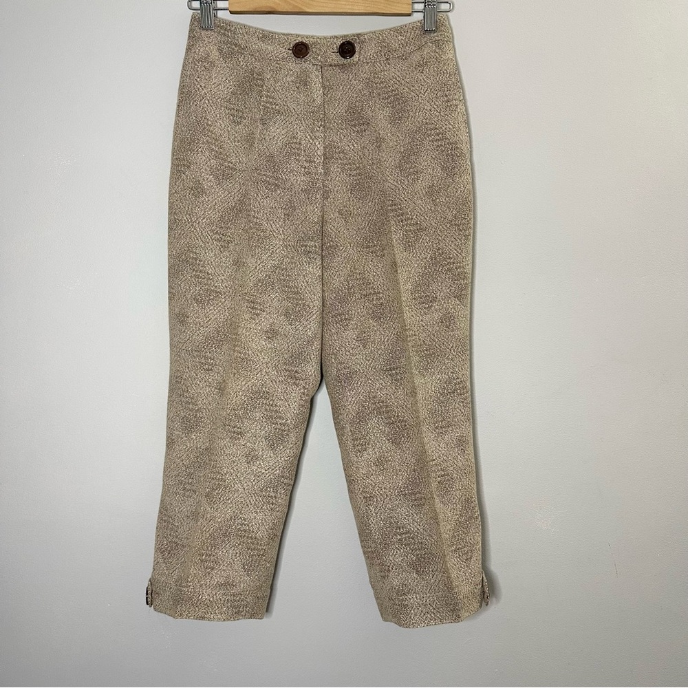 BouBou Boucle Cropped Dress Pants Trousers